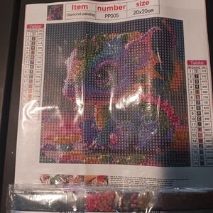 Colorful Chameleon Diamond Art Painting Kit 20x20